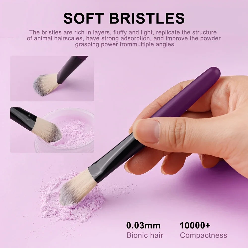 20pcs Eye Makeup Brush Set Portable Soft Makeup Brushes Beauty Tools Foundation Eyeshadow Eyeliner Brush Multi-function Beginner