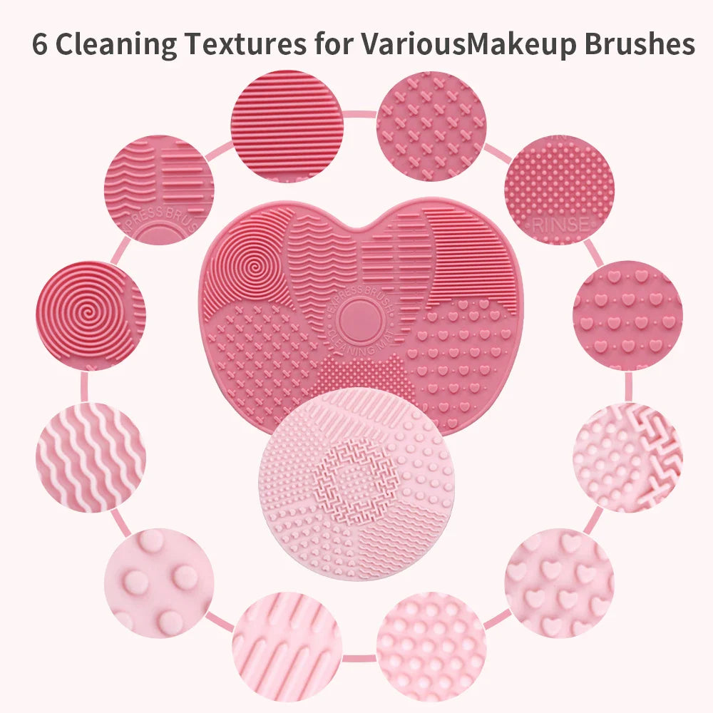 Silicone Makeup Brush Cleaner Mat Cosmetics Brush Cleaning Tool Mat Professional Eyeshadow Foundation Brush Cleaner Mat Makeup